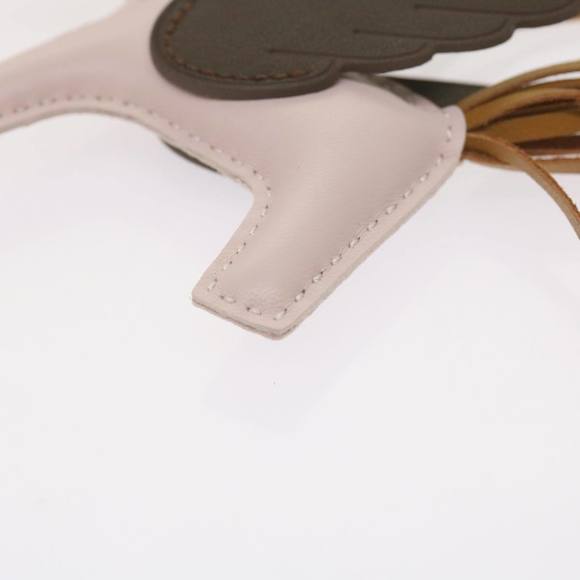 HERMES Rodeo PM Charm Leather Brown Pink Auth 65249SA - Picture 9 of 13